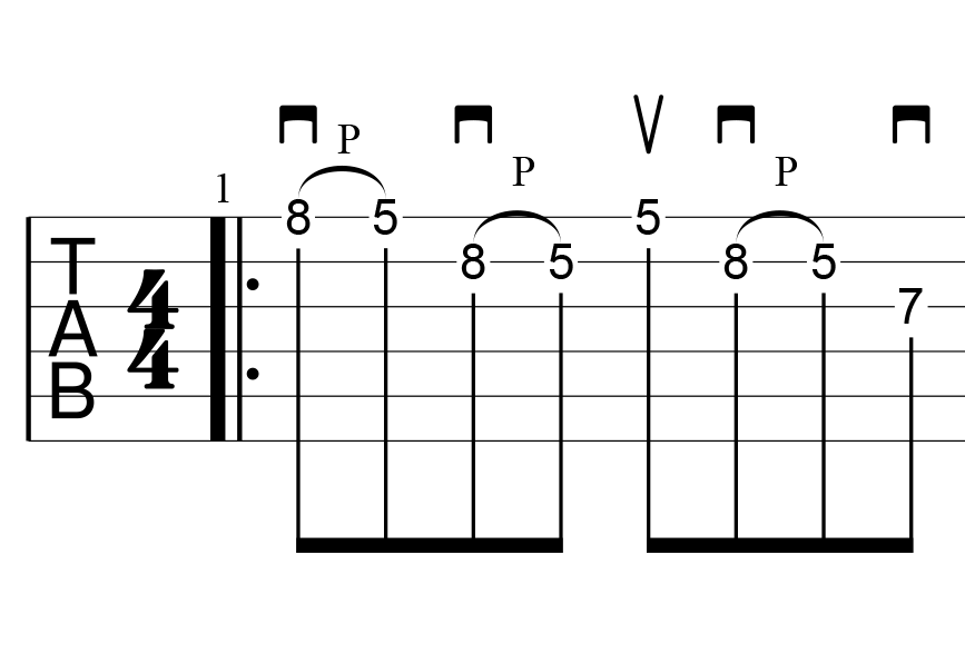 Guitar Tablature Example